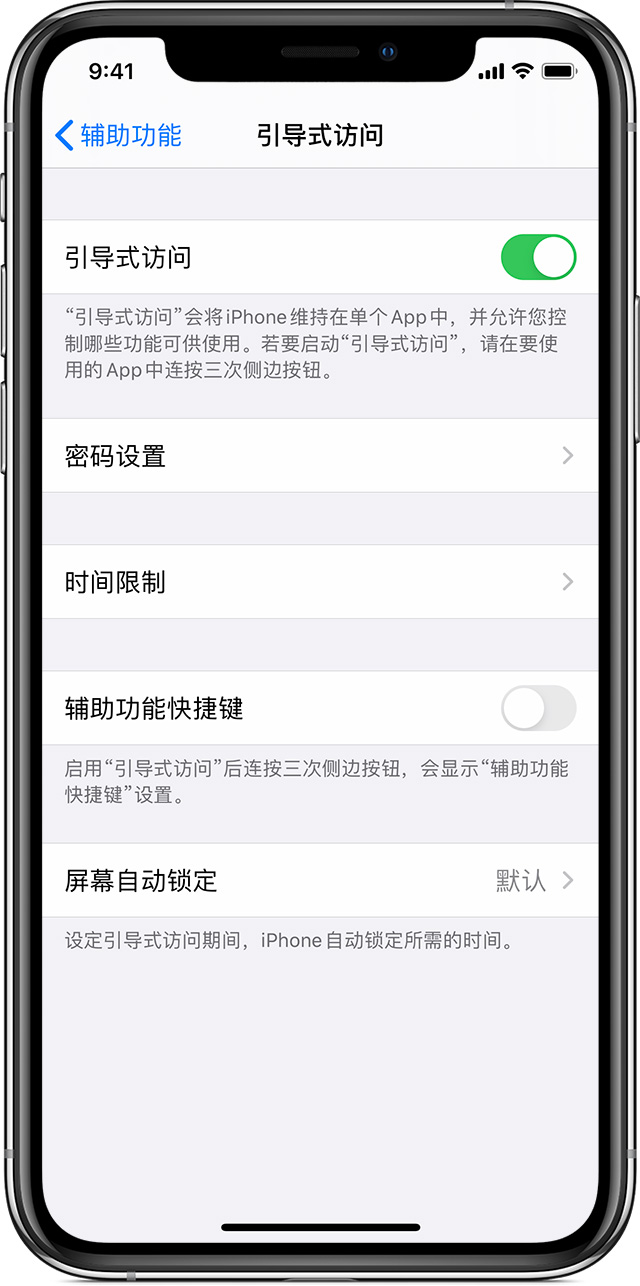 西乌珠穆沁苹果手机维修分享如何在 iPhone 上退出引导式访问 